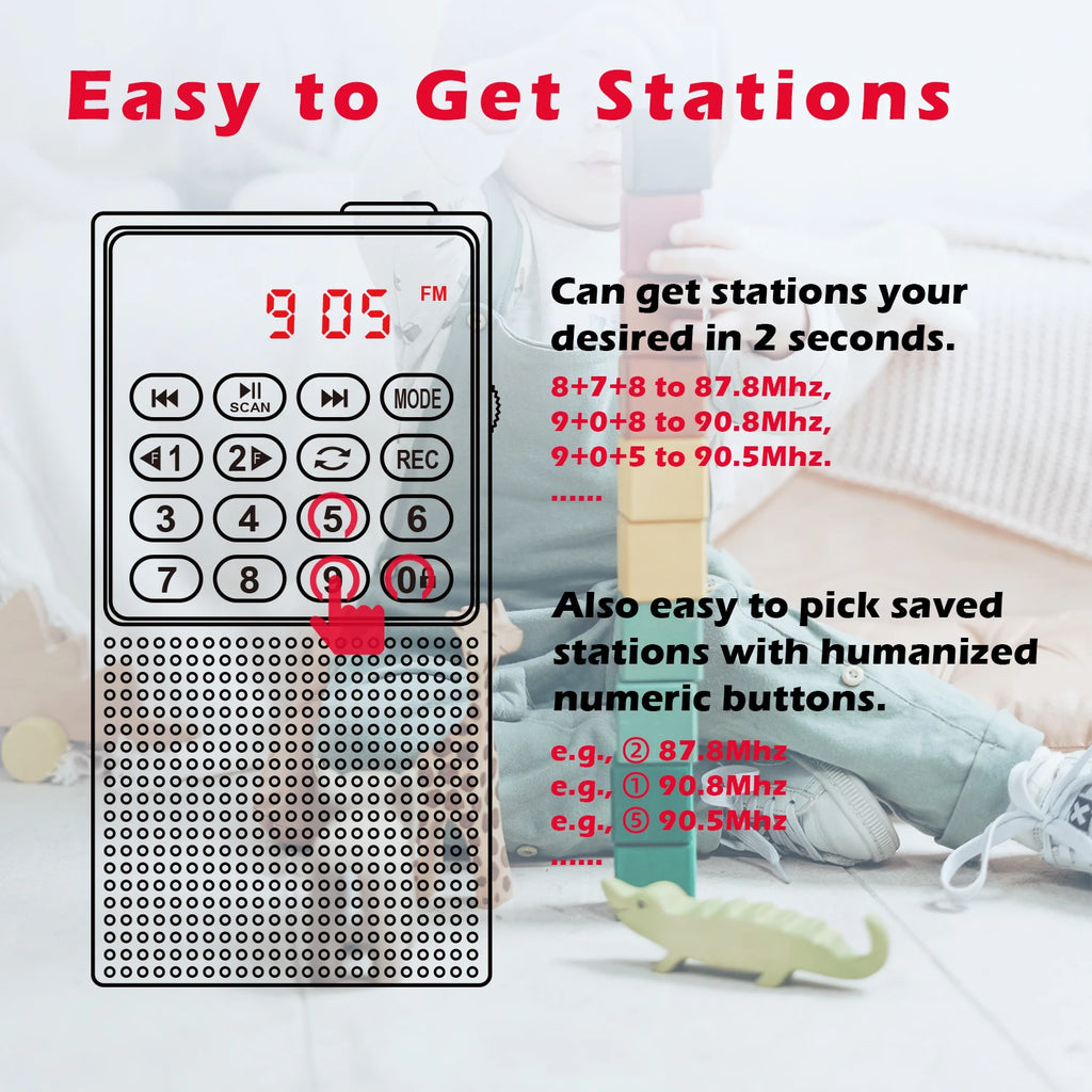 Mini Portable Pocket FM Radio