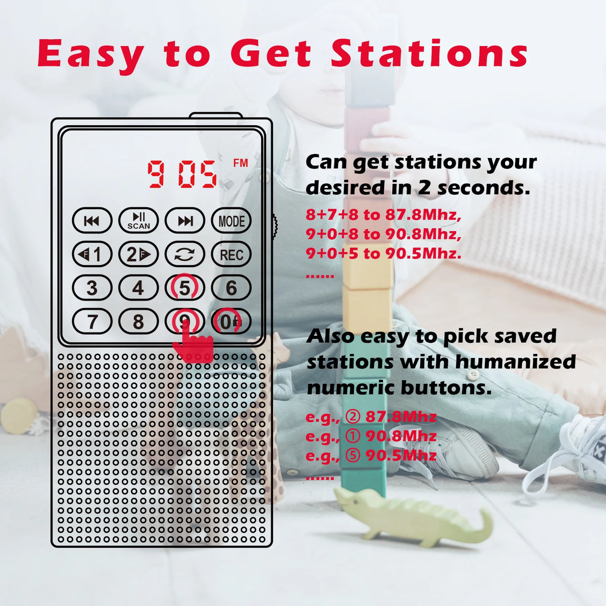 Mini Portable Pocket FM Radio